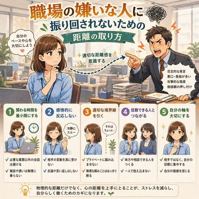 職場の嫌いな人に振り回されないための距離の取り方