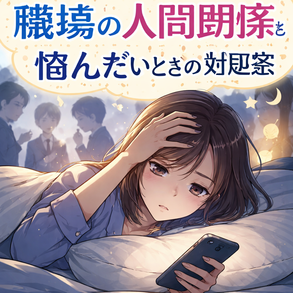 職場の人間関係に悩みすぎて眠れないときの対処法？