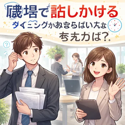 職場で話しかけるタイミングがわからない人のための考え方は？