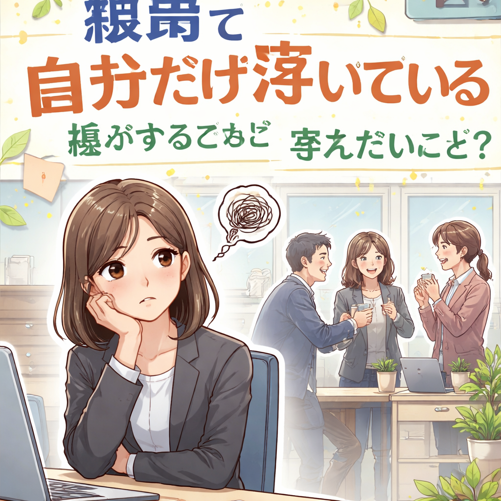 職場で自分だけ浮いている気がするときに考えたいこと？