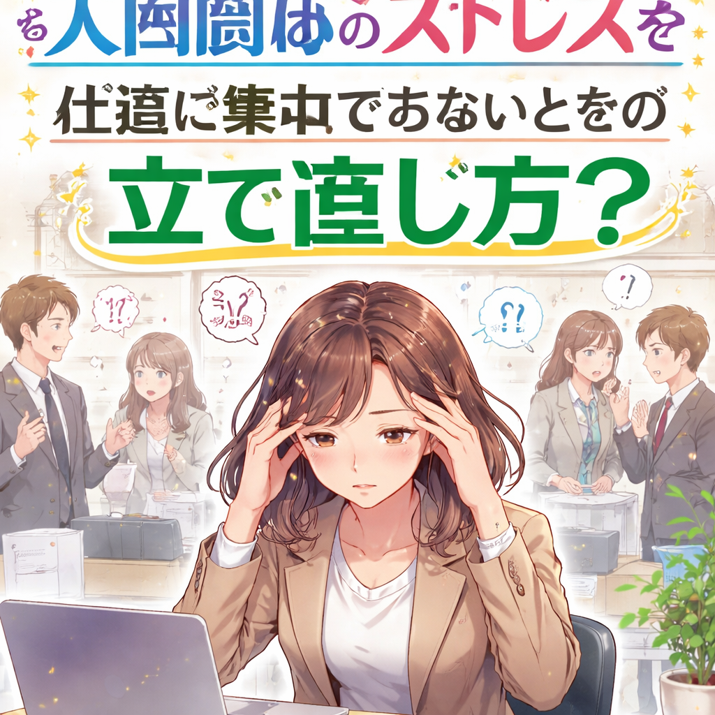 人間関係のストレスで仕事に集中できないときの立て直し方？