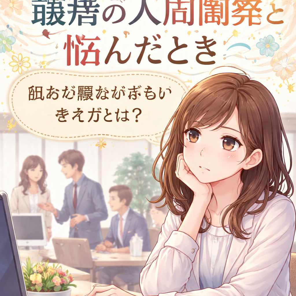 職場の人間関係に悩んだとき、自分を責めすぎない考え方とは？