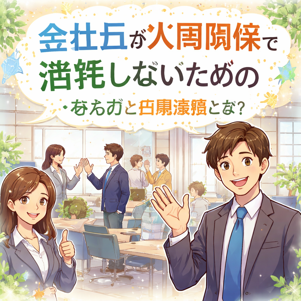 会社員が人間関係で消耗しないための考え方と行動習慣とは？
