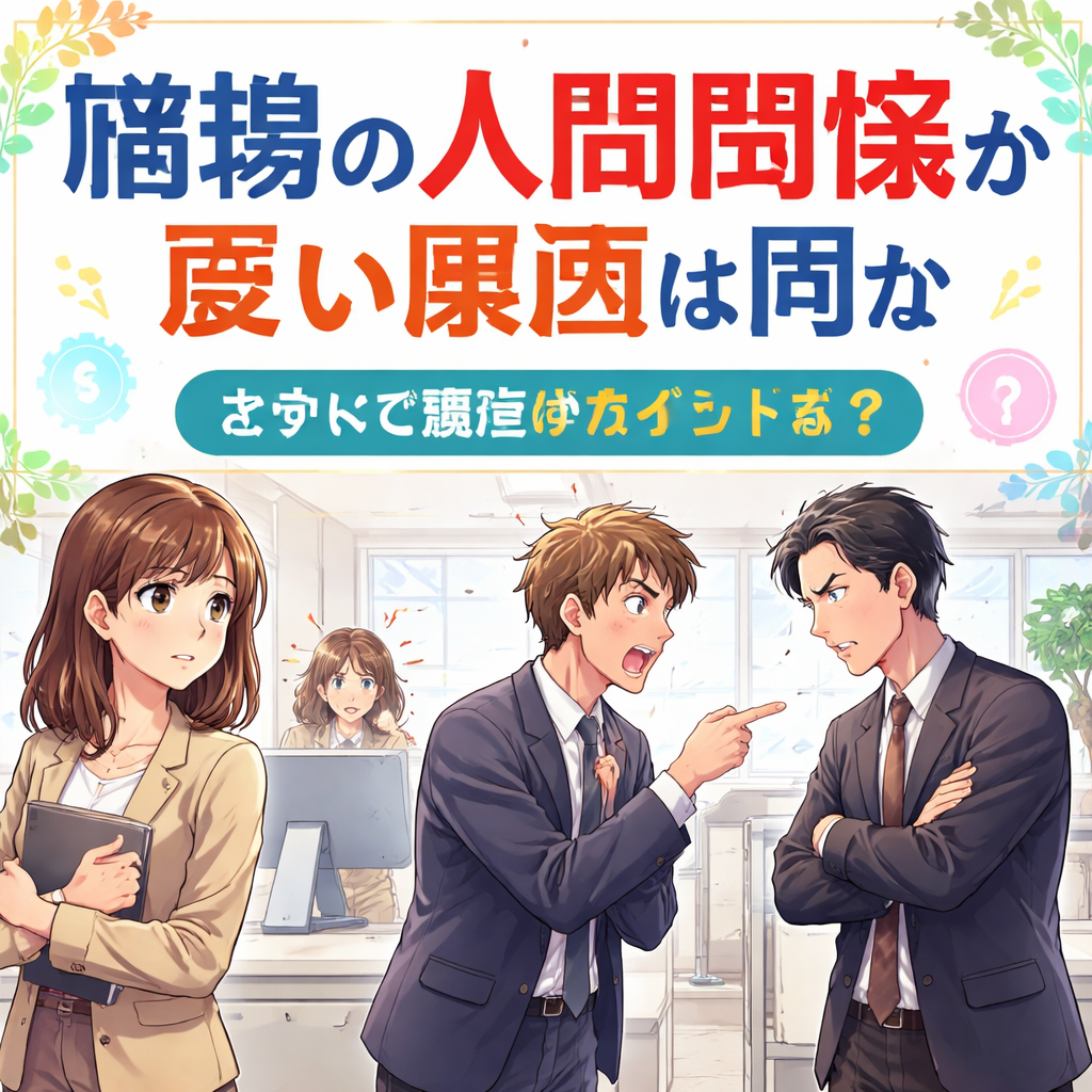 職場の人間関係が悪い原因は何か今すぐ見直すポイント?