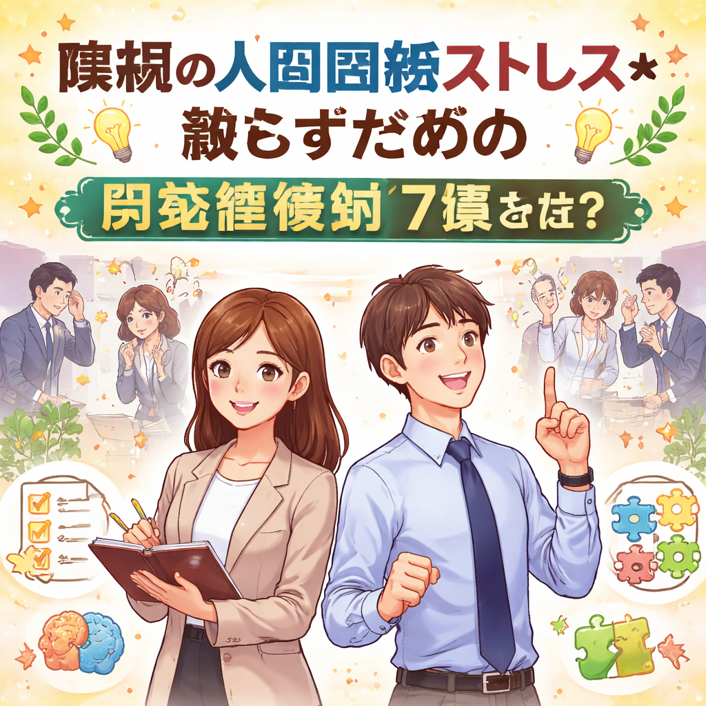 職場の人間関係ストレスを減らすための思考整理術7選とは?