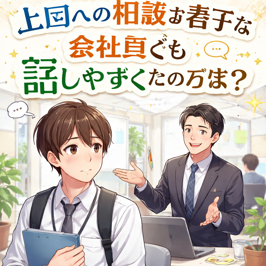 上司への相談が苦手な会社員でも話しやすくなる方法？