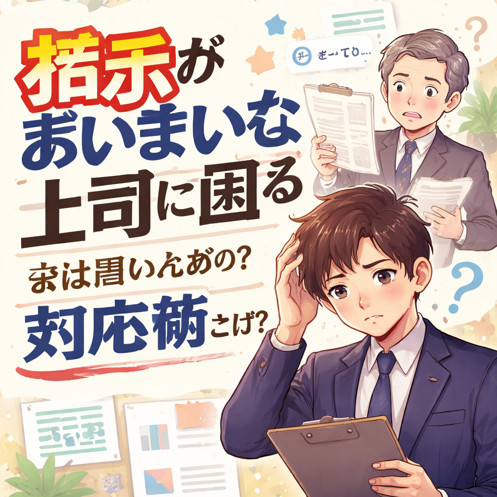 指示があいまいな上司に困る会社員のための対応術とは？